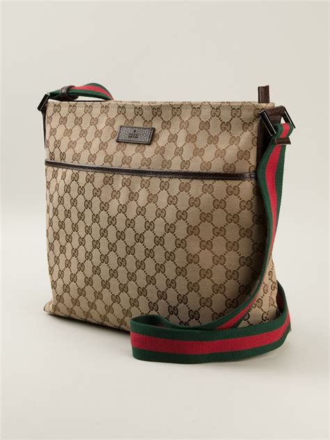 gucci large saddle bag monogram leather|Gucci sling bag women.